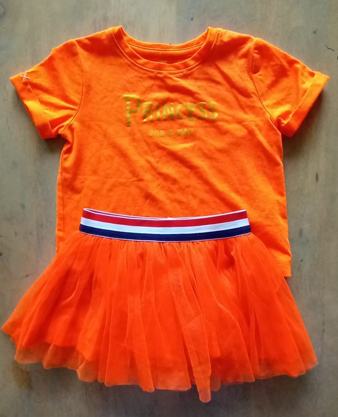 Hema Princess T-shirt en Tule Rokje - Maat 86-92, Meisje, Ophalen of Verzenden, Zo goed als nieuw, Setje