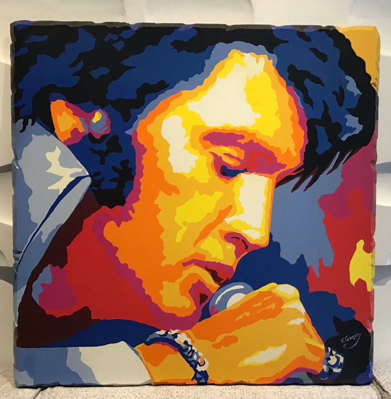 ELVIS PRESLEY modern schilderij op MDF 18 mm GORSKY, Ophalen, Hout, Op houten frame, Portret