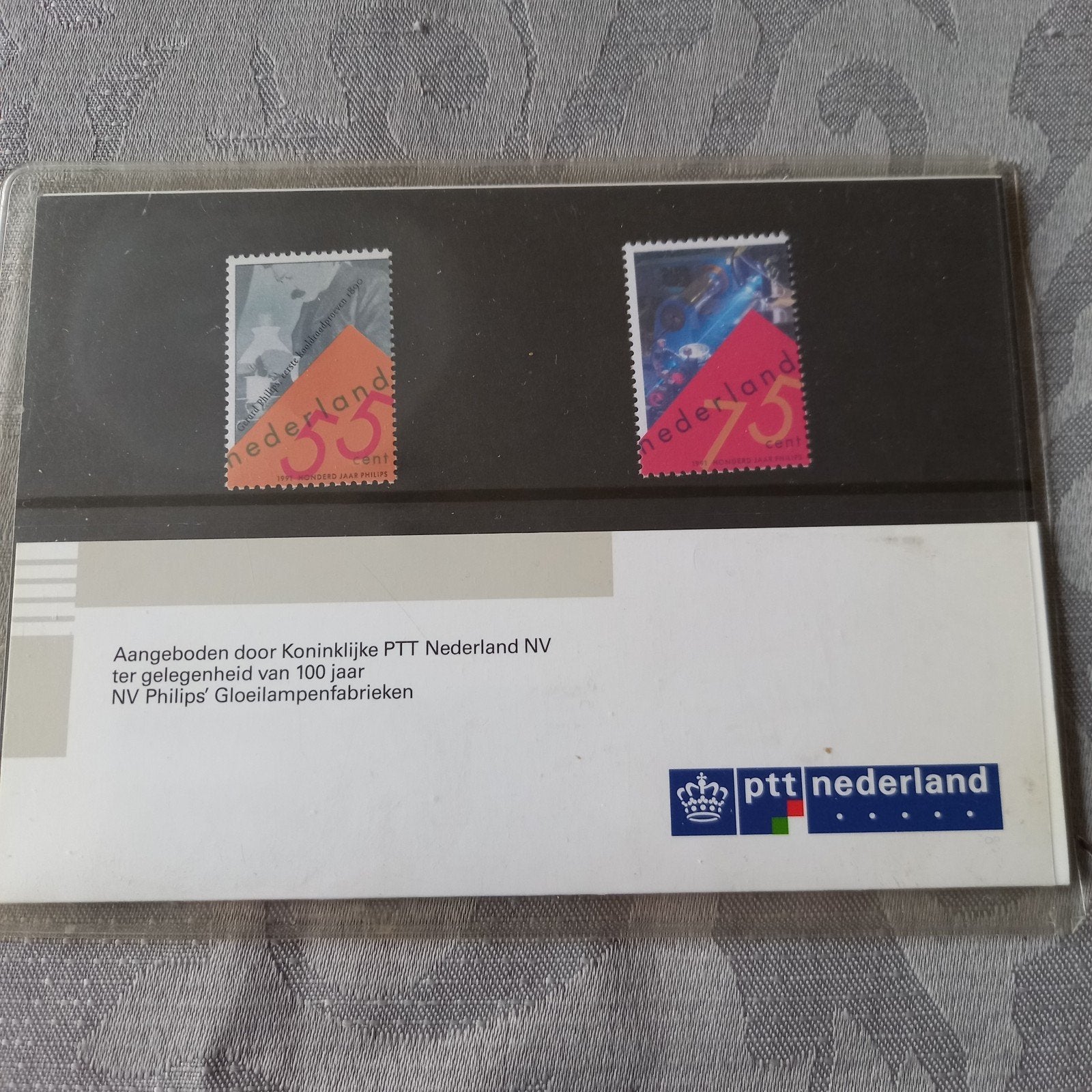 Postzegels 100 jaar Philips - Eerste Dag Uitgifte, Postzegels en Munten, Ophalen of Verzenden, Na 1940, Postfris