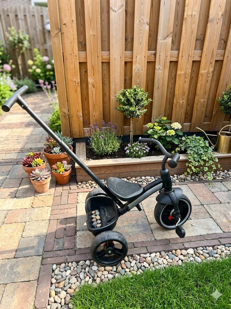 Duwfiets/ driewieler met duwstang - Gebruikt, Ophalen of Verzenden, Gebruikt, Duwvoertuig