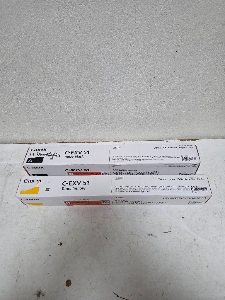 Canon C-EXV 51 BK/Yellow toner (origineel), Computers en Software, Ophalen of Verzenden, Nieuw, Toner, Canon