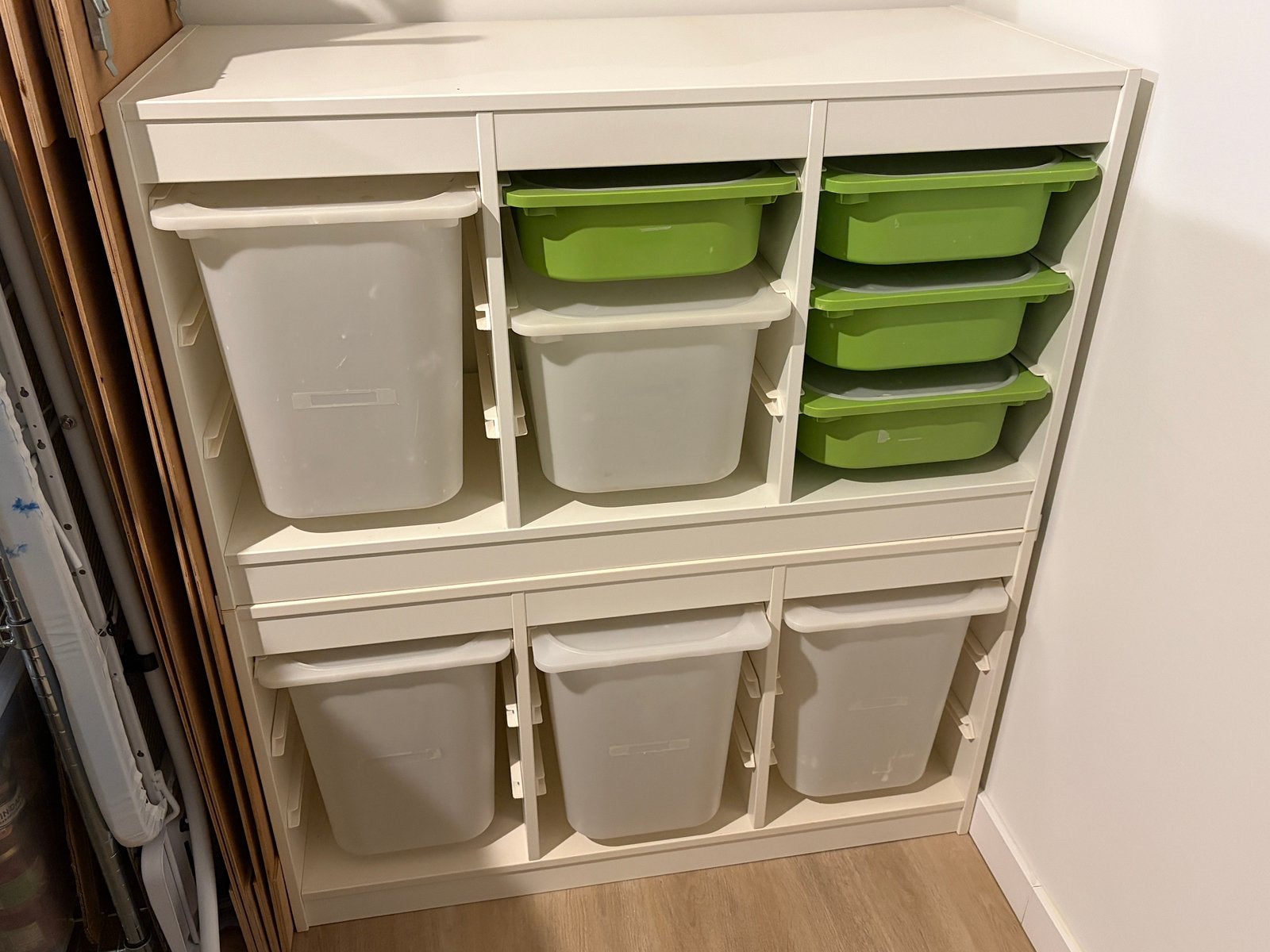 Ikea Trofast kasten met bakken en delsels, Ophalen, Gebruikt, 5 laden of meer, 50 tot 100 cm