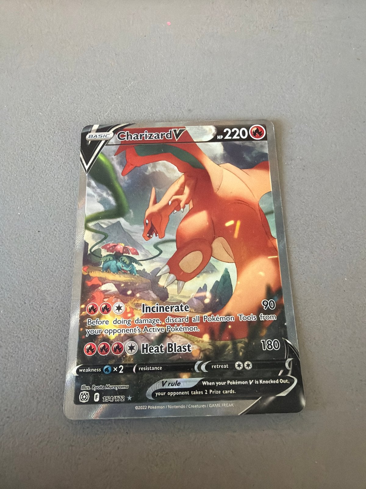 Charizard V (154/172) - Brilliant Stars Pokémon Kaart, Ophalen of Verzenden, Nieuw, Losse kaart, Foil