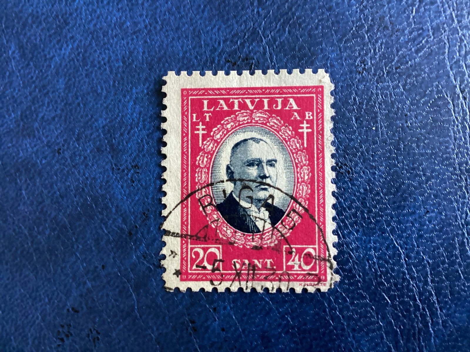 Letland 1930- Mi.z168-20 Sant. 40, Ophalen of Verzenden, Overige landen, Gestempeld