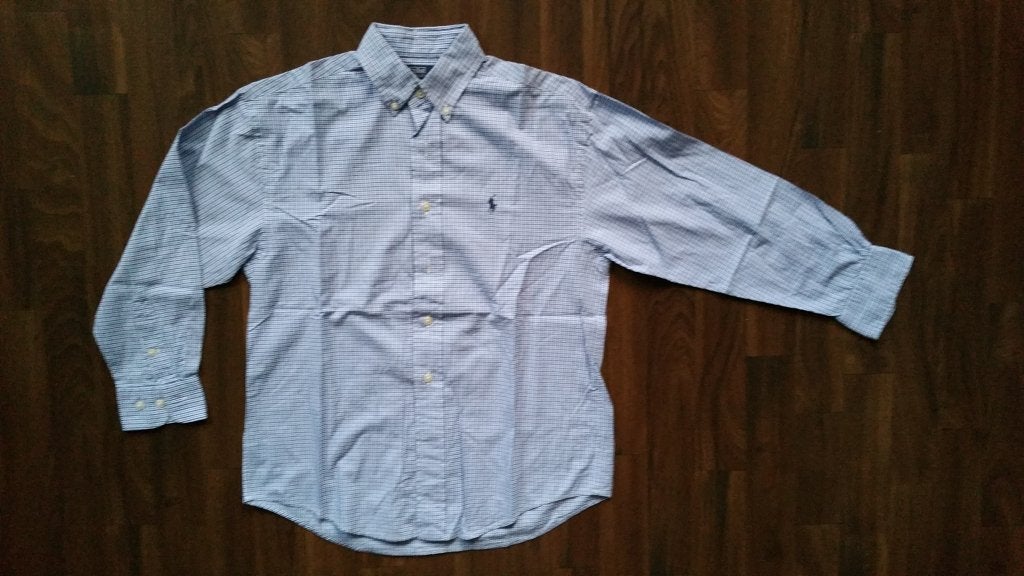 Polo Ralph Lauren blouse blauw ruitje maat 12, Overhemd of Blouse, Ophalen of Verzenden, Zo goed als nieuw, Jongen
