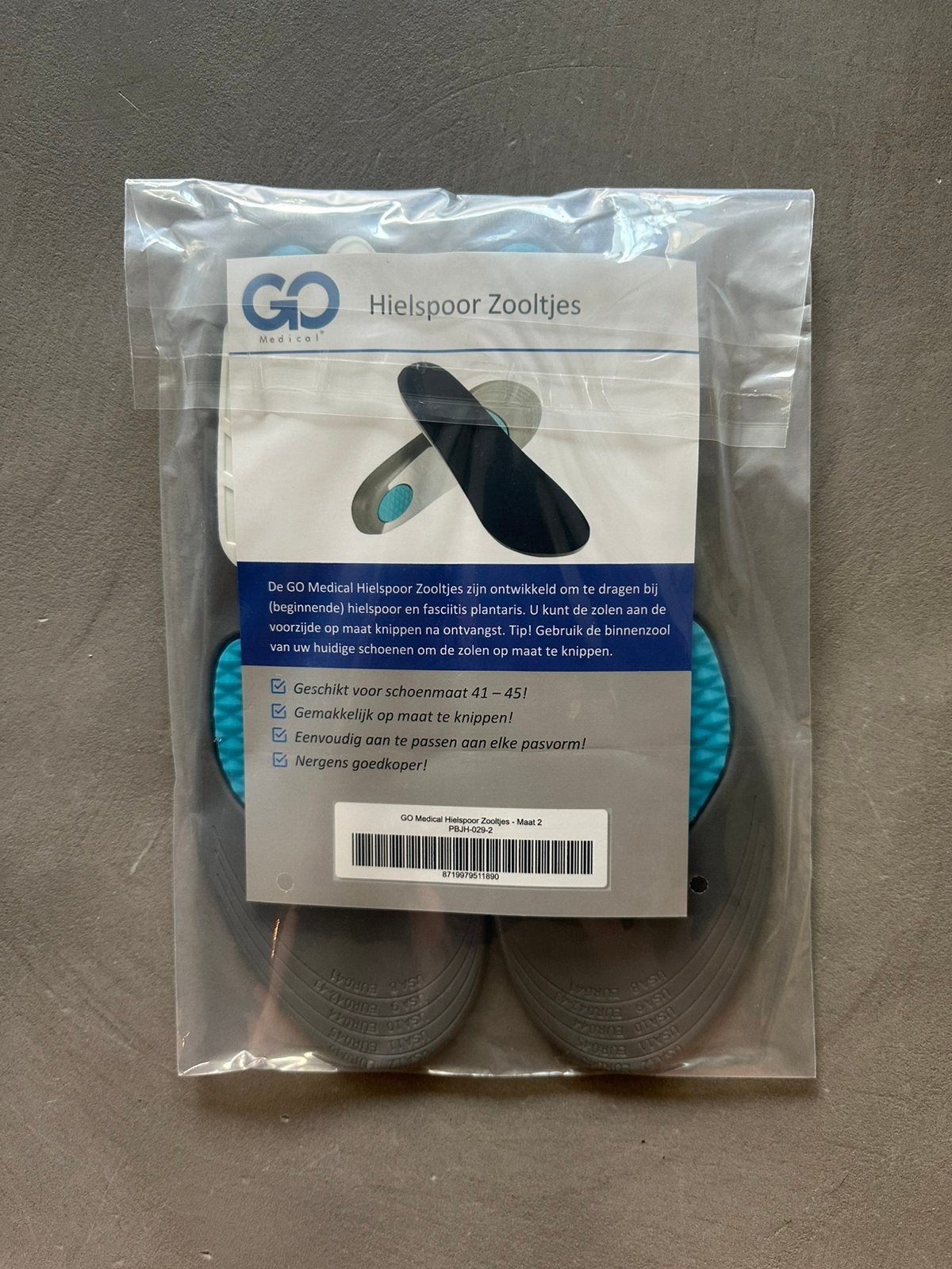 GO Medical hielspoor zool maat 41-45, Kleding | Heren, Schoenen, Ophalen of Verzenden, Nieuw, Overige typen