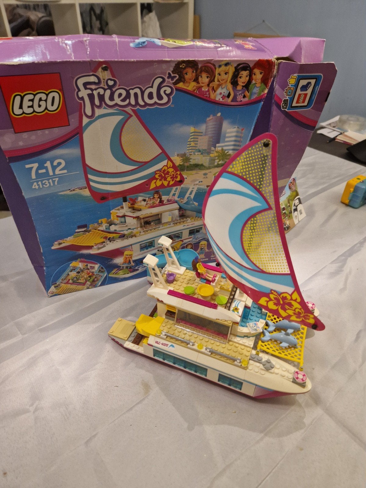 Lego Friends 41317 Catamaran met doos, Gebruikt, Lego, Friends, Ophalen of Verzenden
