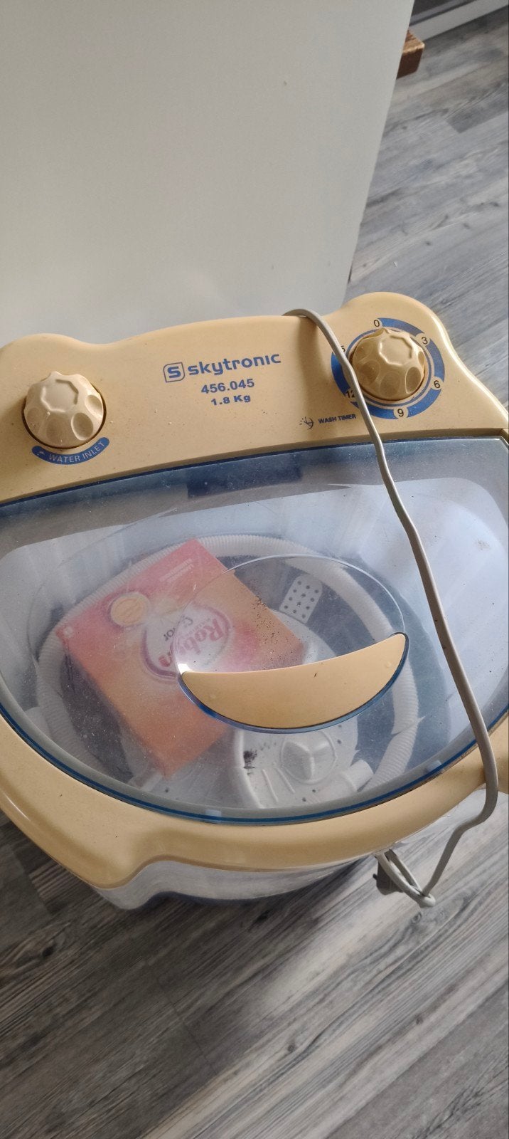 Skytromic mini wasmachine voor camping/onderweg, Minder dan 1200 toeren, Minder dan 85 cm, Minder dan 4 kg, Bovenlader