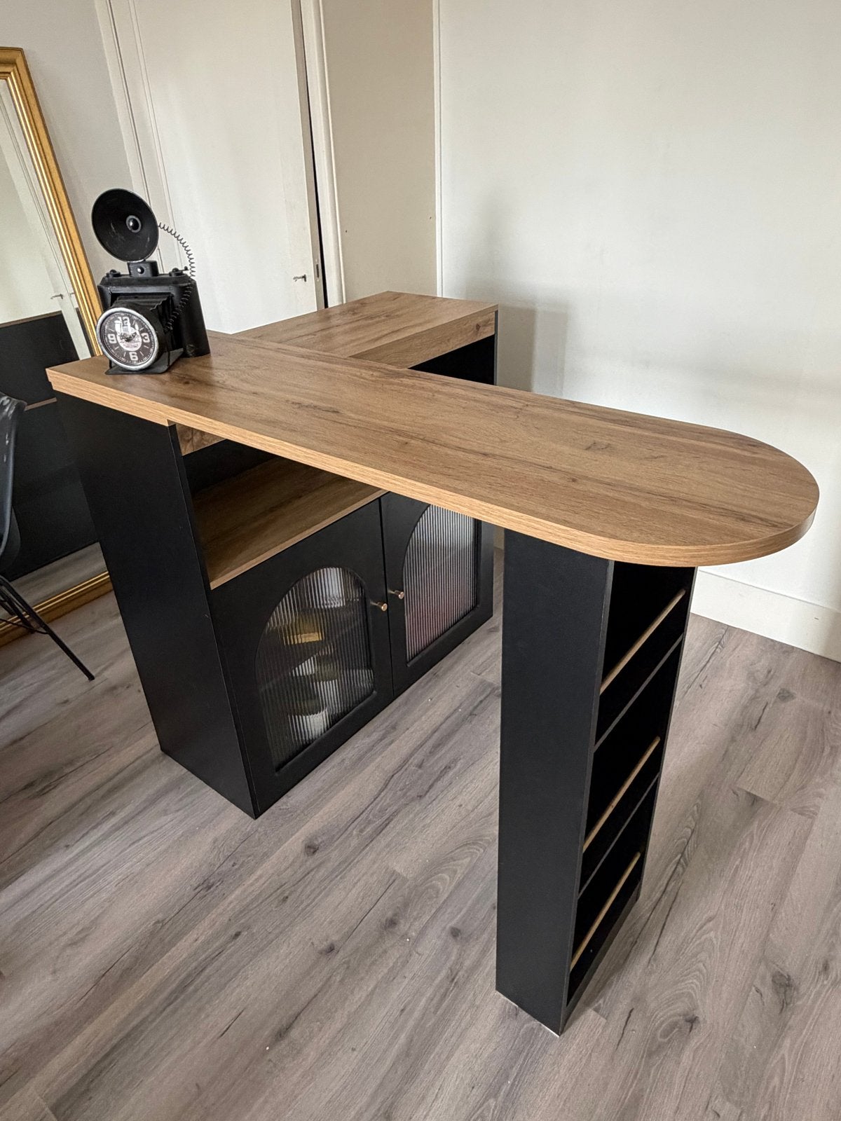 Moderne bar/bartafel met opbergruimte - zo goed als nieuw, Ophalen, Zo goed als nieuw
