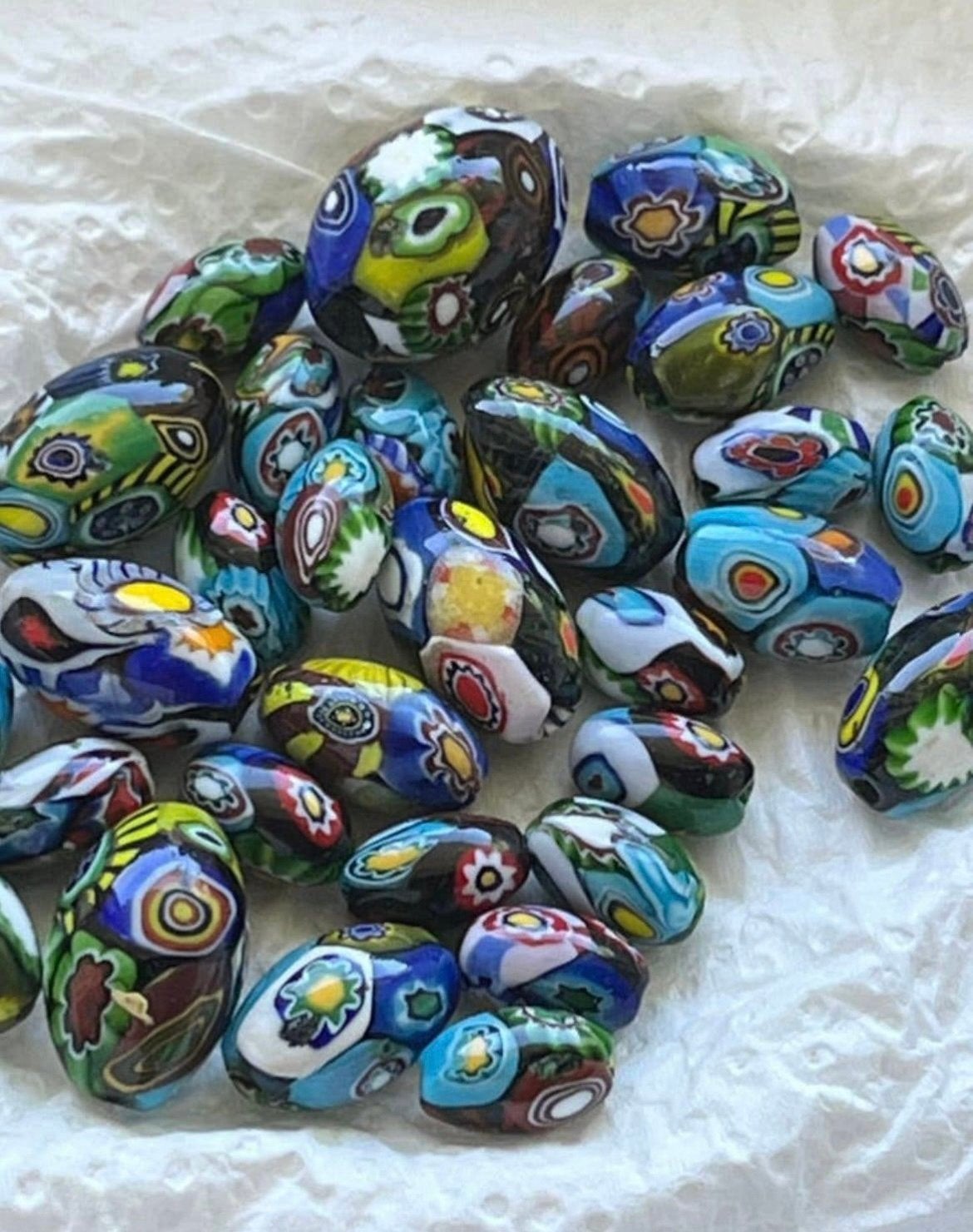 Vintage Murano Millefiori kralen van een oude ketting, Ophalen of Verzenden, Overige materialen, Ketting