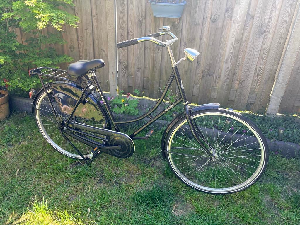 Omafiets - Zwart, Goede Staat, Fietsen en Brommers, Fietsen | Dames | Omafietsen, 53 tot 56 cm, Ophalen, Gebruikt, Terugtraprem