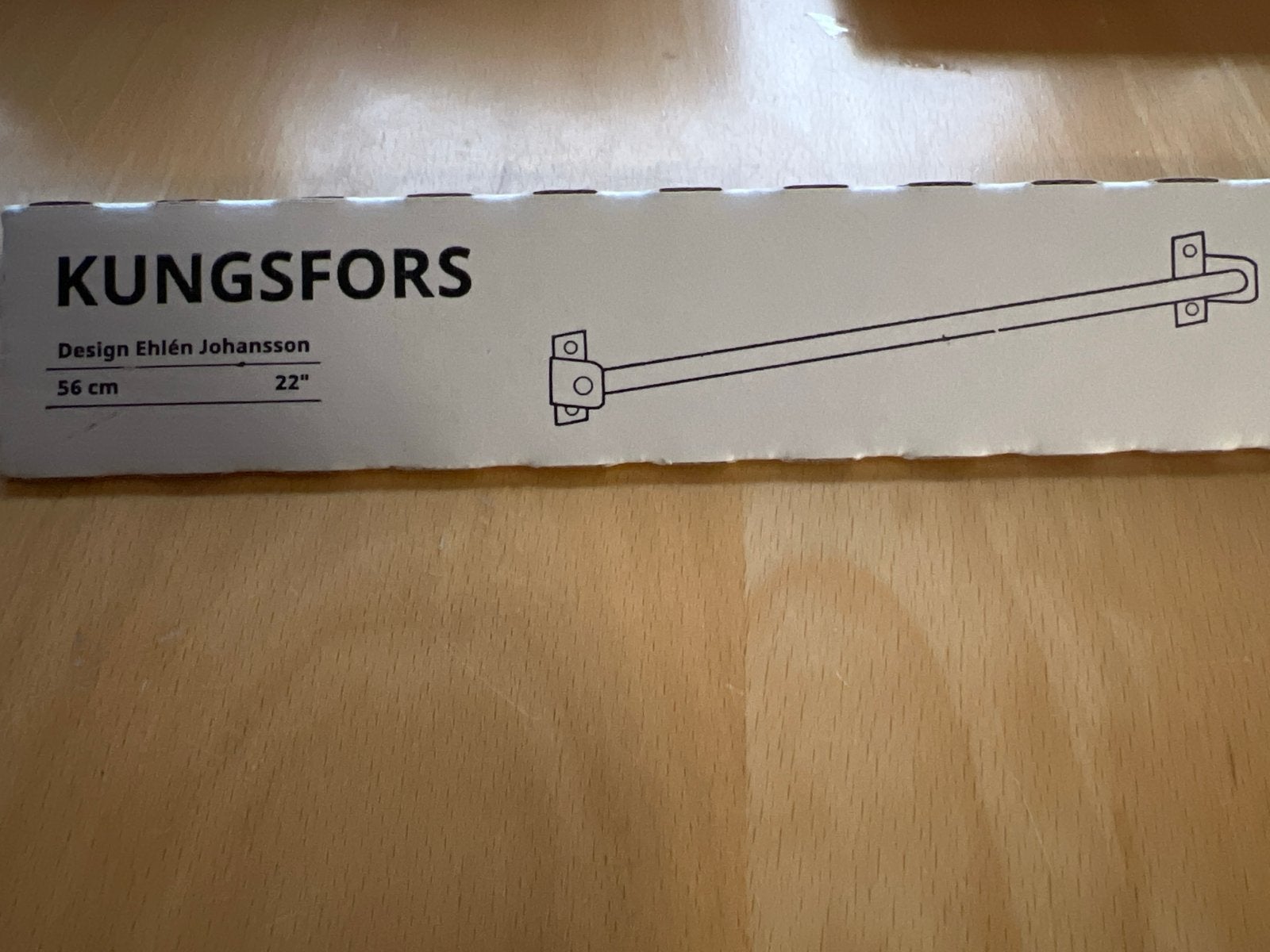 2x IKEA KUNGSFORS Stang 56 cm - Nieuw in verpakking, Nieuw, Ophalen of Verzenden, Zilver, Metaal