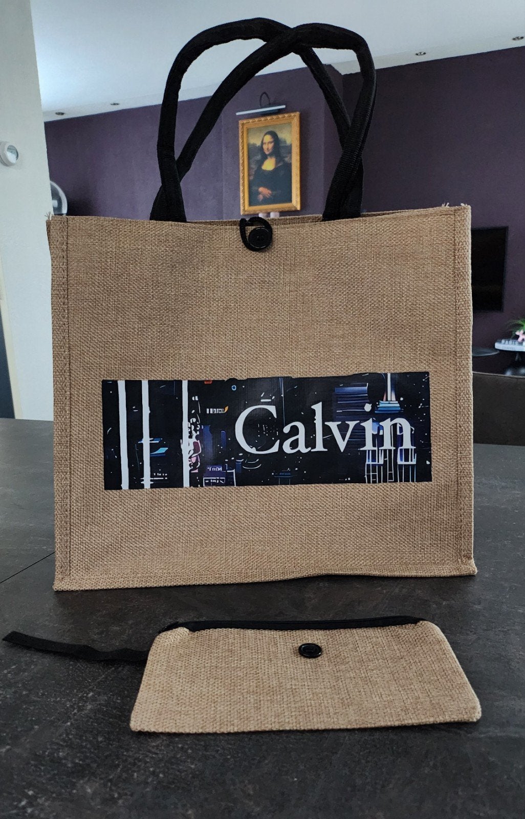 Nieuwe tas stevig jute. Met klein portemonnee tasje, Ophalen of Verzenden, Nieuw, Bruin, Handtas