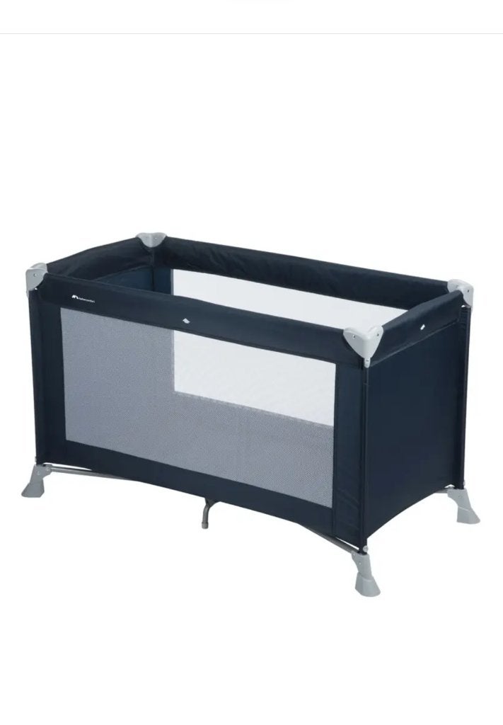Kampeer kinderbedje donkerblauw, Ophalen, Gebruikt, Ledikant