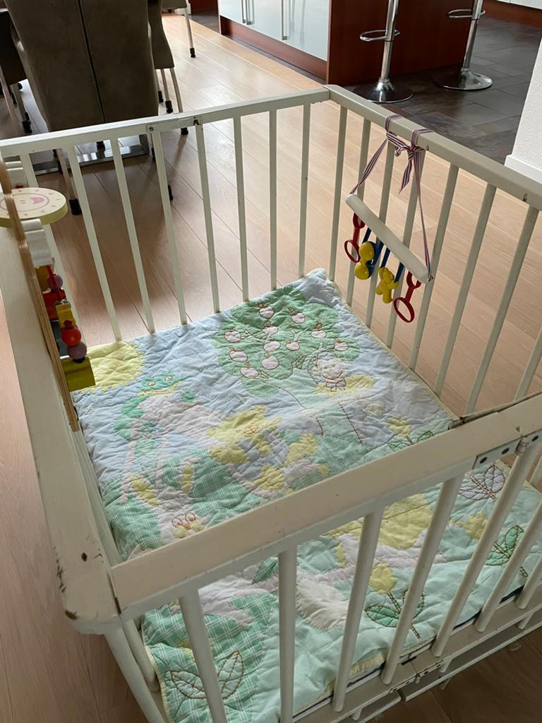 Houten vierkante box, Kinderen en Baby's, Boxen, Ophalen, Gebruikt, Vierkant, Boxkleed