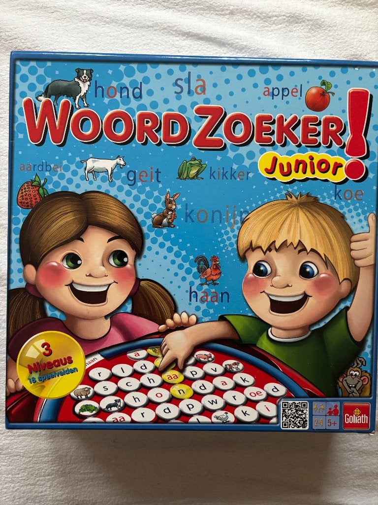 Woordzoeker Junior 5+, Hobby en Vrije tijd, Gezelschapsspellen | Bordspellen, Ophalen, Goliath, Zo goed als nieuw, Een of twee spelers