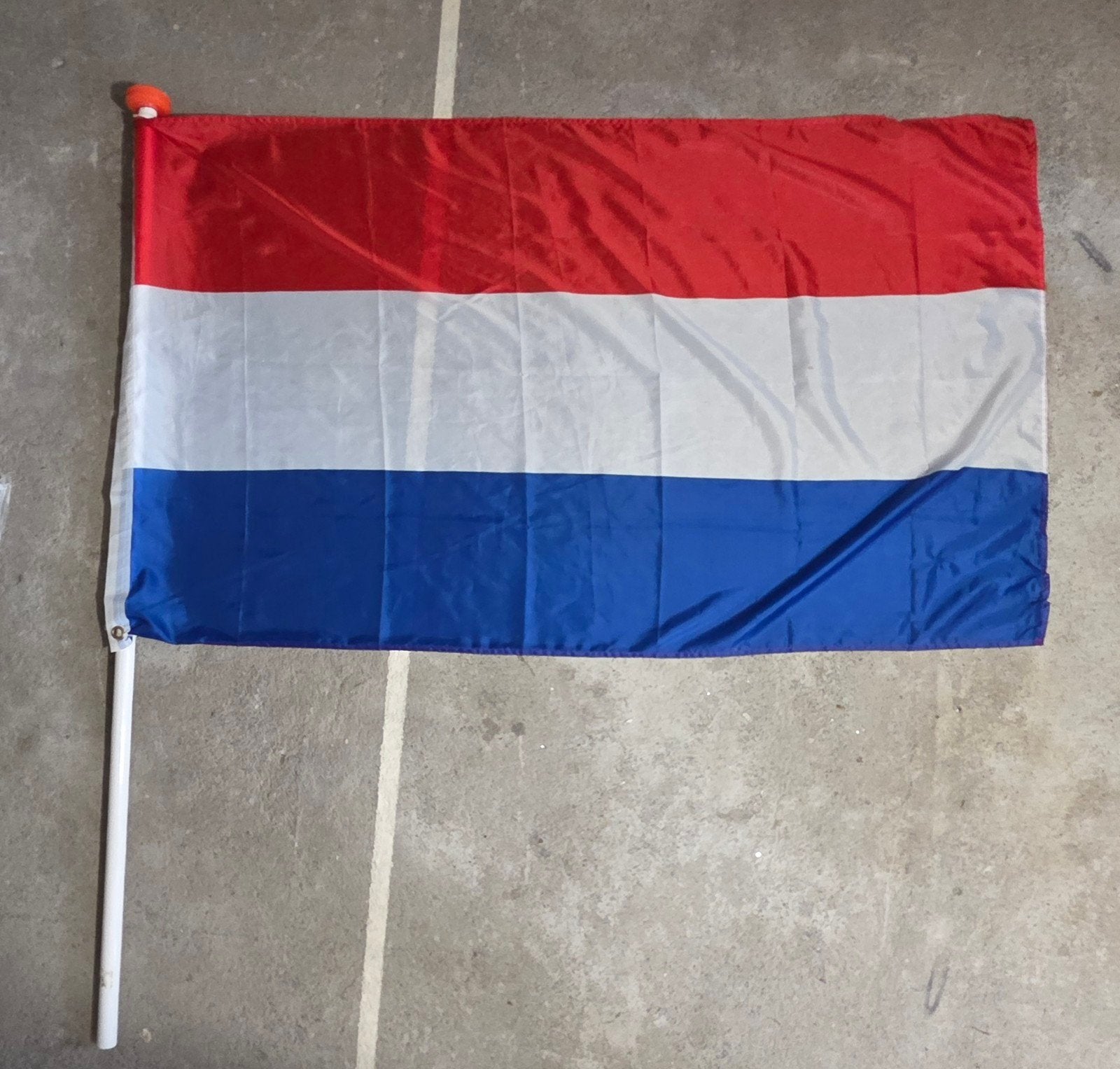 Nederlandse vlag met vlaggenstok, Ophalen of Verzenden, Gebruikt