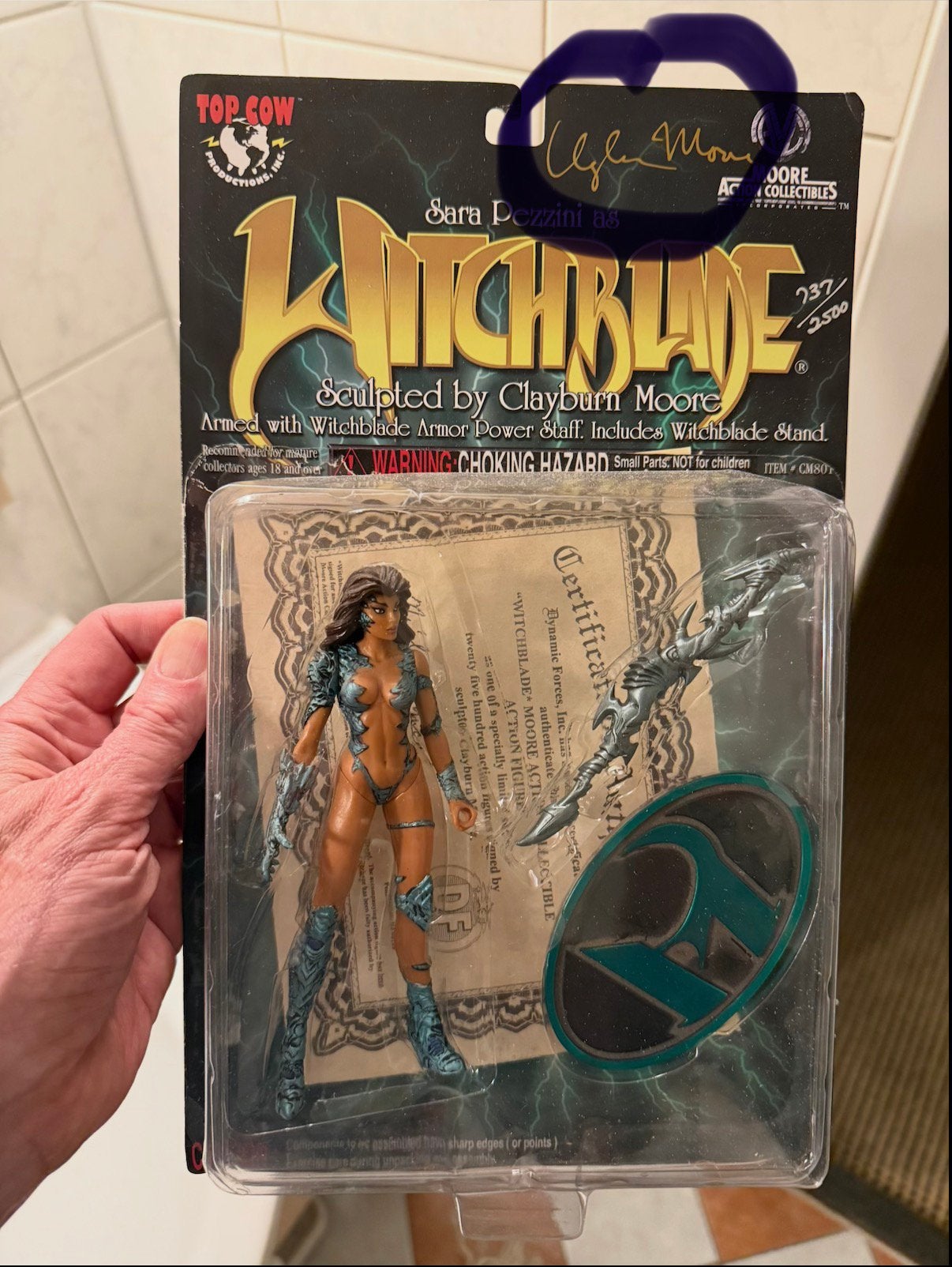 Fantacy Witchblade pop van en door Claiburn Moore gesigneerd, Ophalen of Verzenden, Overige figuren, Zo goed als nieuw, Beeldje of Figuurtje