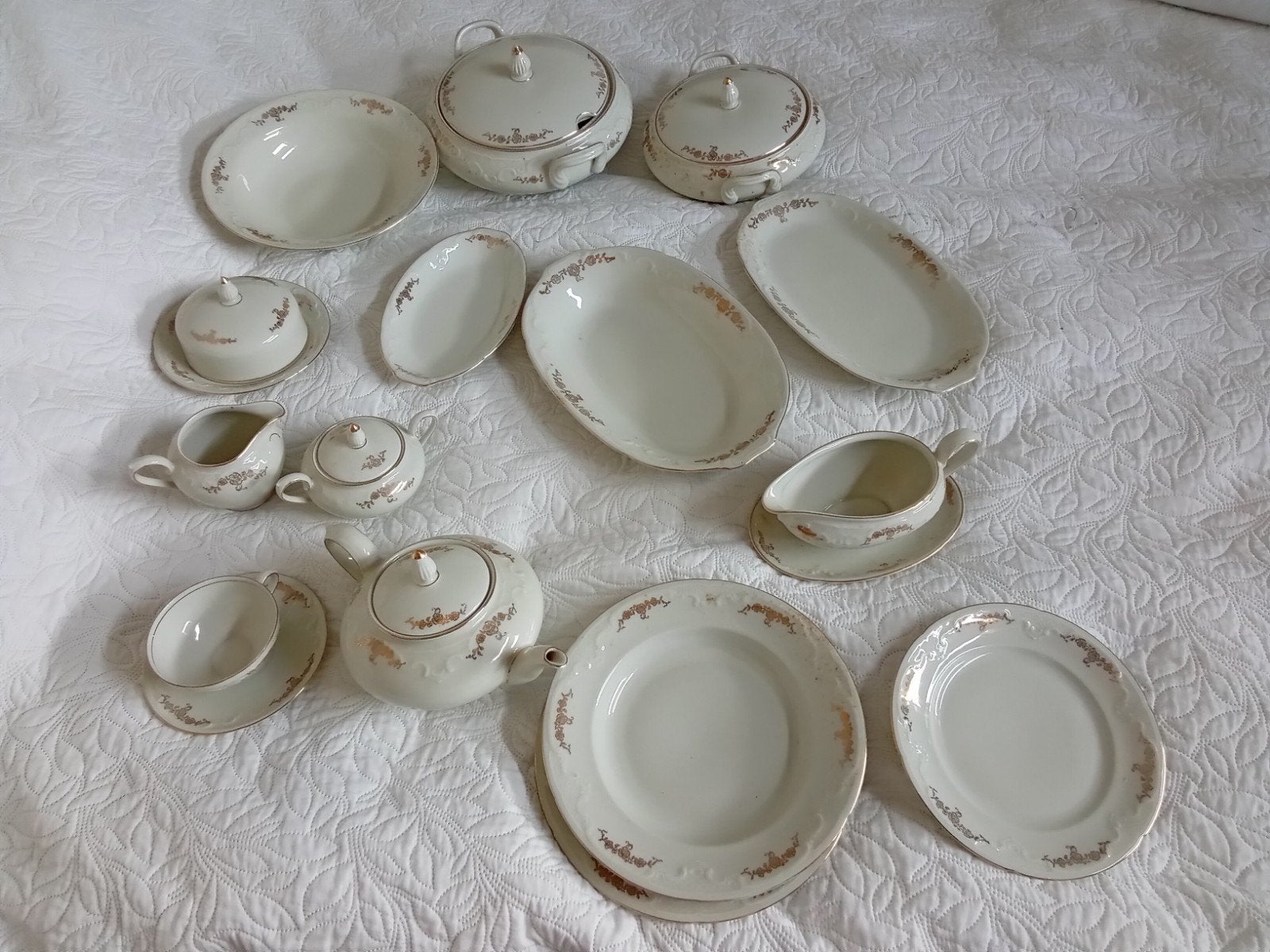 Vintage Porseleinen Servies - Georgette 12 persoons., Ophalen of Verzenden