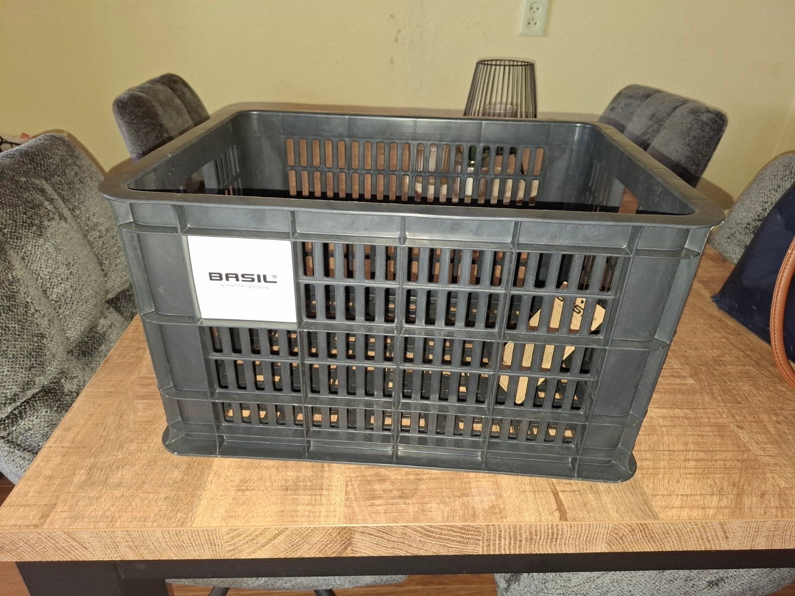 NIEUW! Basil krat zwart maat M 29.5 liter, Ophalen, Nieuw