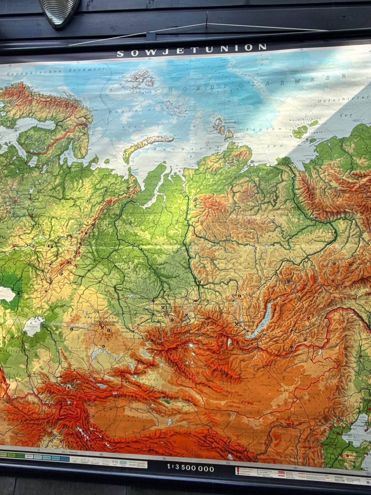 Topografische kaart Sovjet Unie - Justus Perthes, Boeken, Atlassen en Landkaarten, Gelezen, Landkaart, 1800 tot 2000, Europa Overig