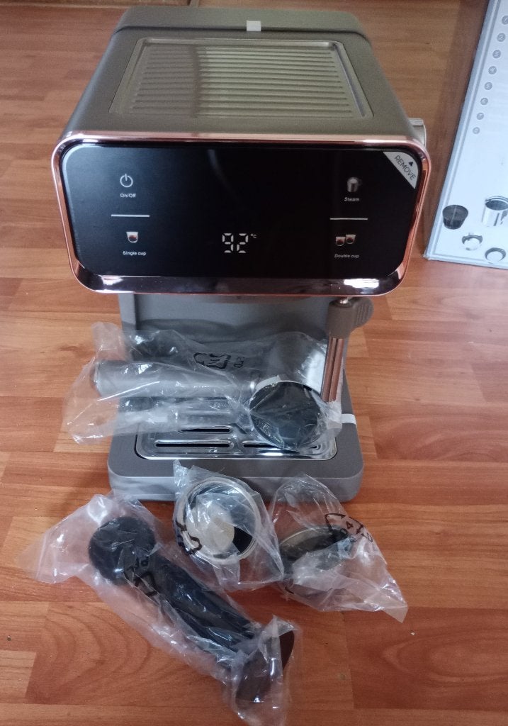 BerlingerHaus 3 in 1 espresso machine Taupe nieuw, Espresso apparaat, Nieuw, Ophalen of Verzenden, Gemalen koffie