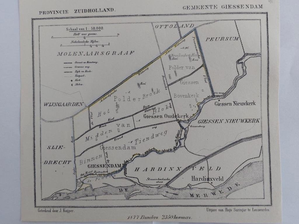 41 / Giessendam Hardinxveld De Merwede Giessen     J. Kuyper, Ophalen of Verzenden