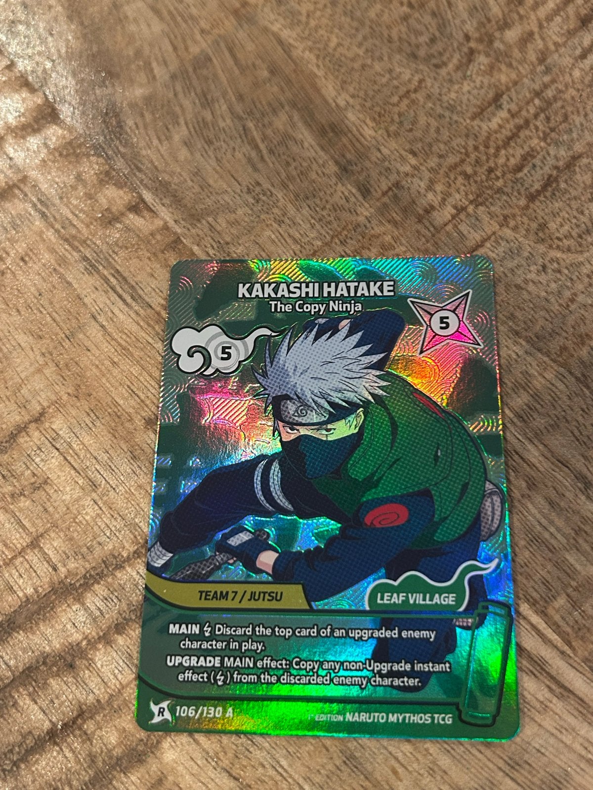 Naruto Kakashi Hatake 106/130 1st edition Pack Fresh, Ophalen of Verzenden, Zo goed als nieuw, Losse kaart, Foil
