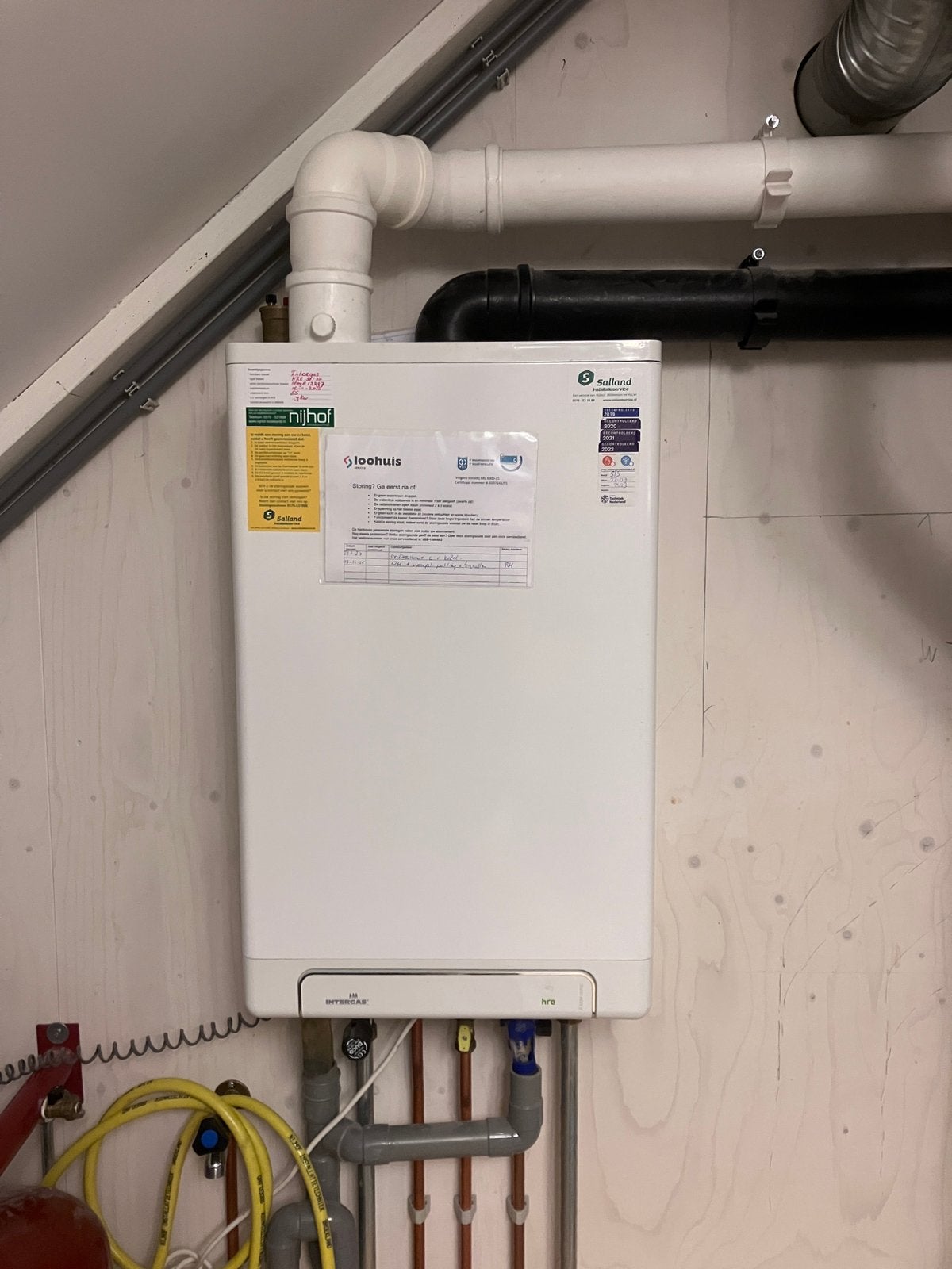 Intergas HR CV-combiketel, Ophalen, 30 tot 80 cm, Gebruikt, Hoog rendement (Hr)
