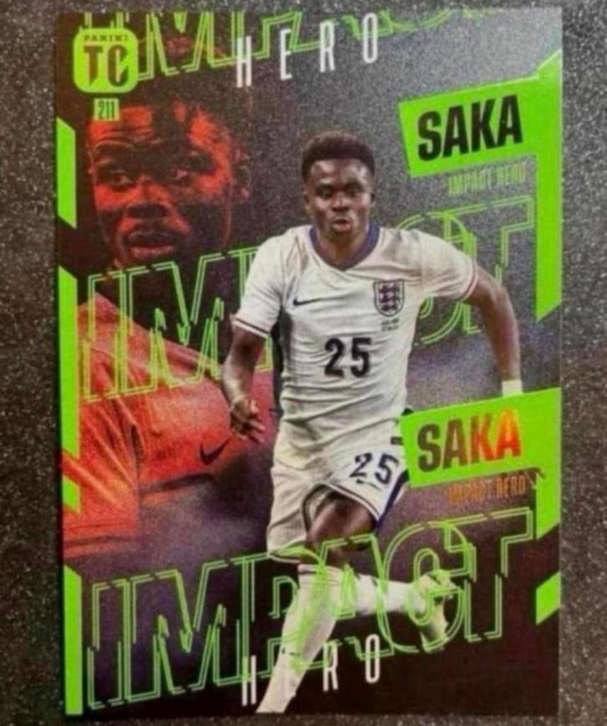 Panini Top Class 2025    IMPACT HERO    SAKA    UK, Verzenden, Zo goed als nieuw, Plaatje