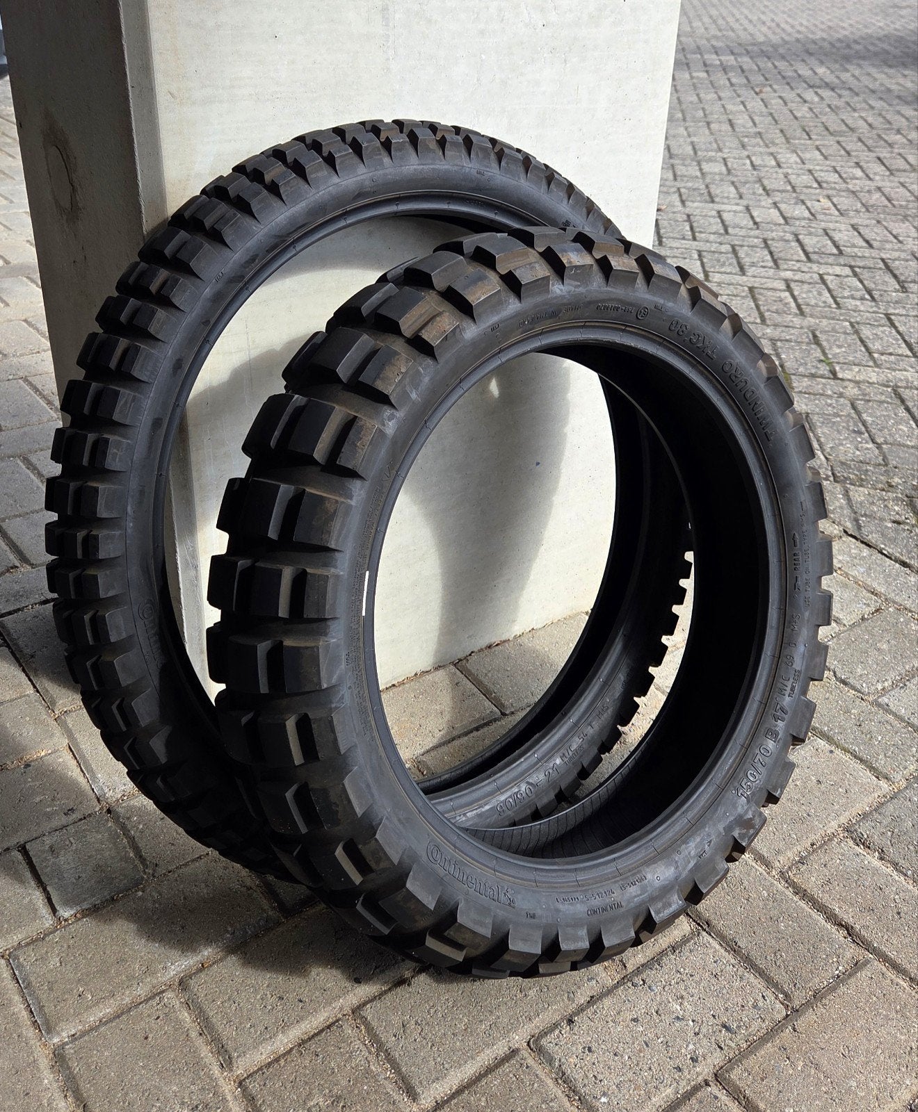 Set Continental TKC 80 Twinduro Banden (BMW F900GS) - Z.G.A., Overige, Gebruikt, Overige, 21 inch
