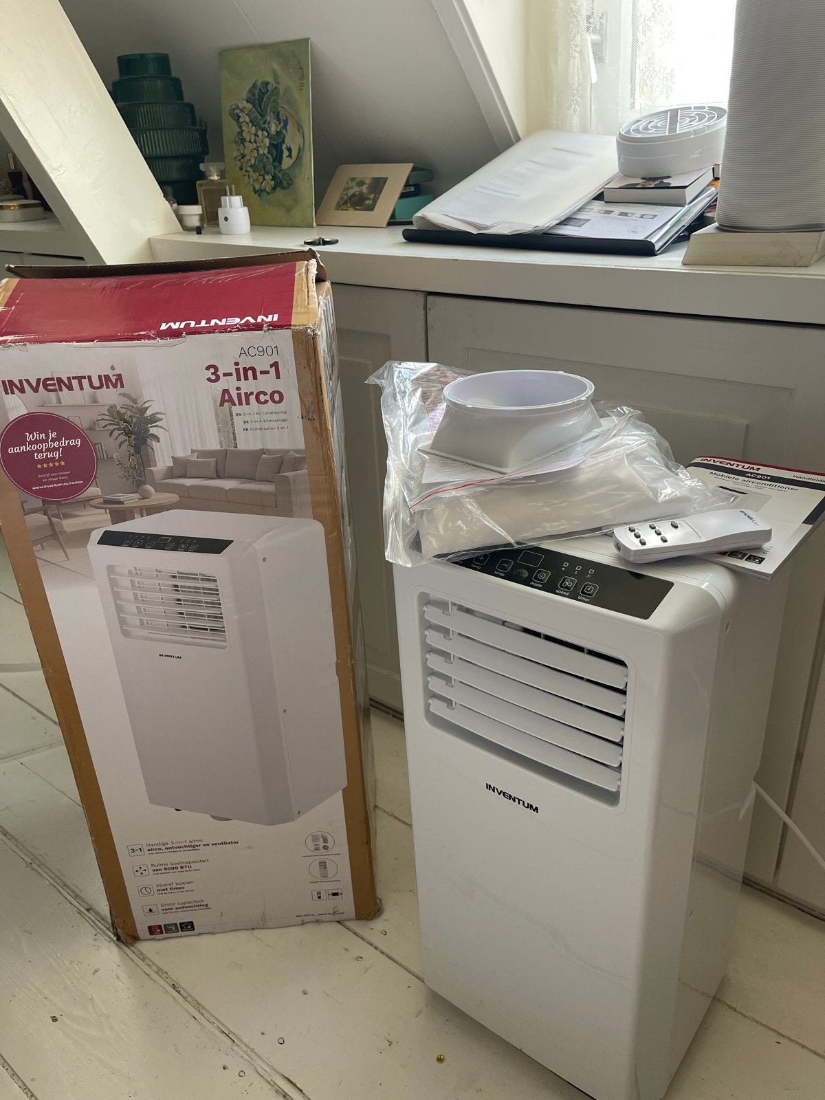 Inventum AC901 3-in-1 Mobiele Airco - nieuw, Ophalen, Minder dan 60 m³, 3 snelheden of meer, Zo goed als nieuw