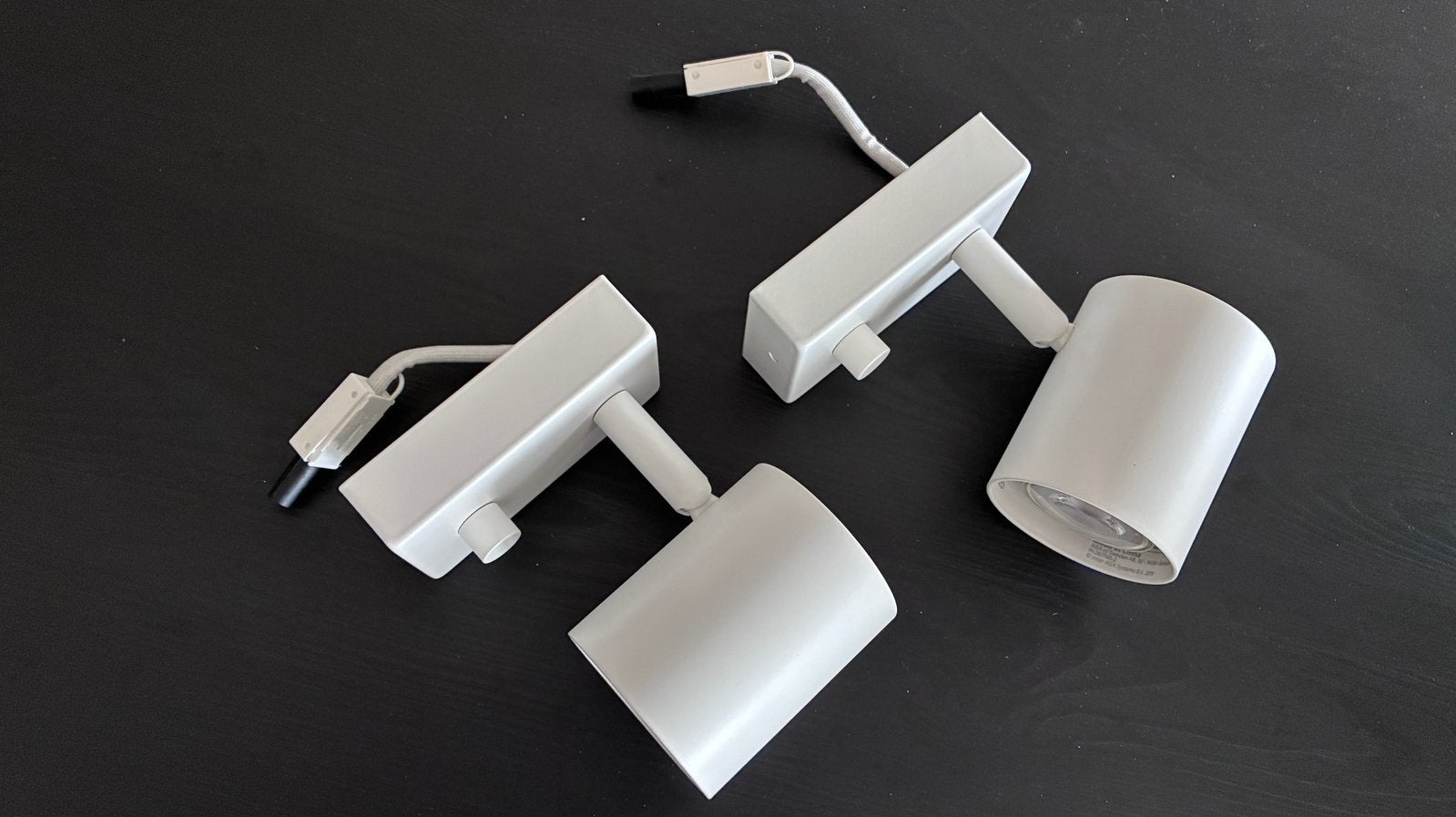 Ikea Nymane Wand/leeslamp 2 stuks met Tradri warmwhite spots, Ophalen, Zo goed als nieuw, Overige materialen