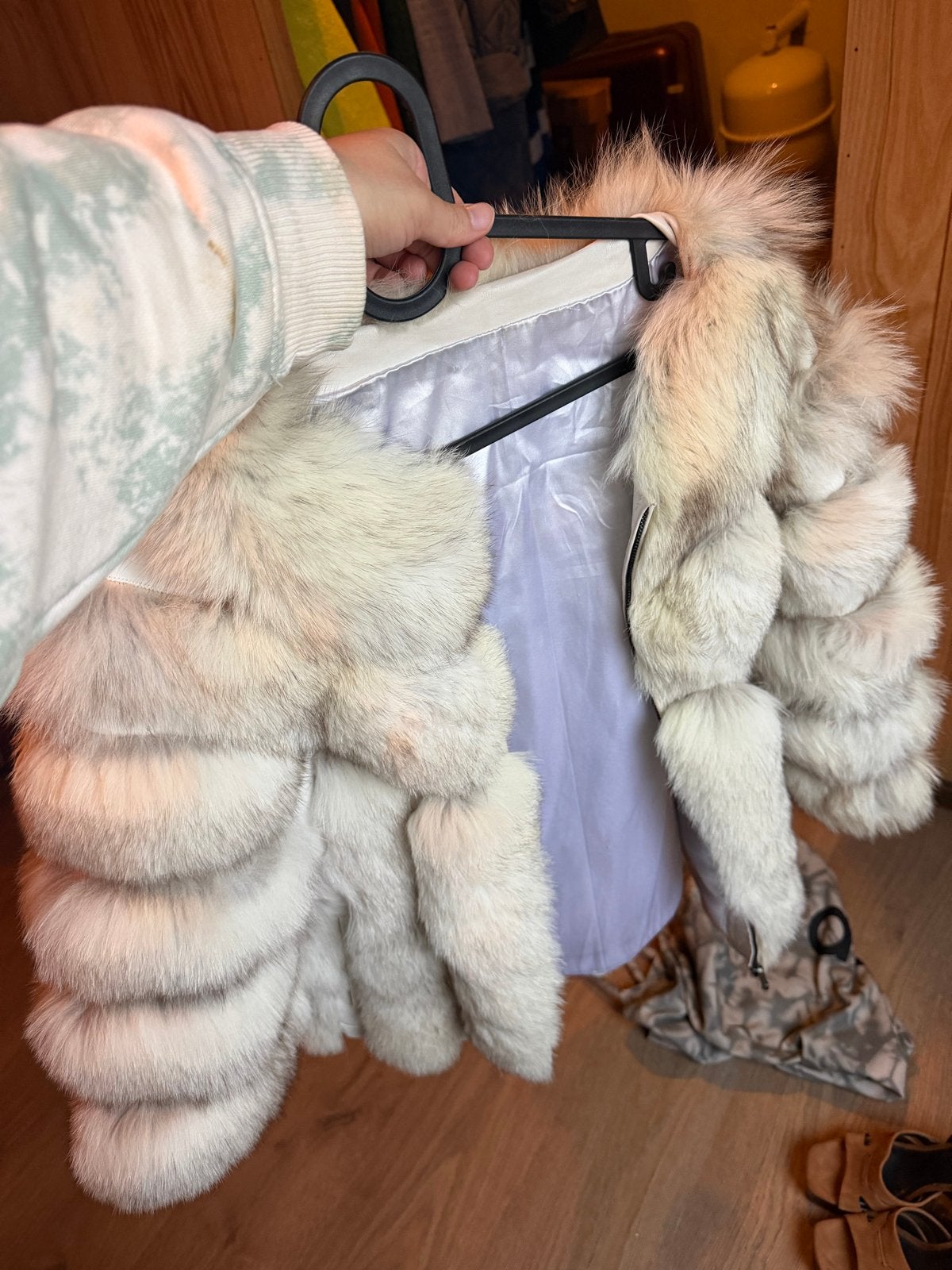 Luxe Witte Bontjas - Zo goed als nieuw, Ophalen of Verzenden, Zo goed als nieuw, Maat 38/40 (M), Wit