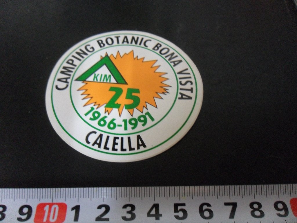sticker Spanje Camping Botanic Bona Vista Calella 25 jaar, Ophalen, Zo goed als nieuw