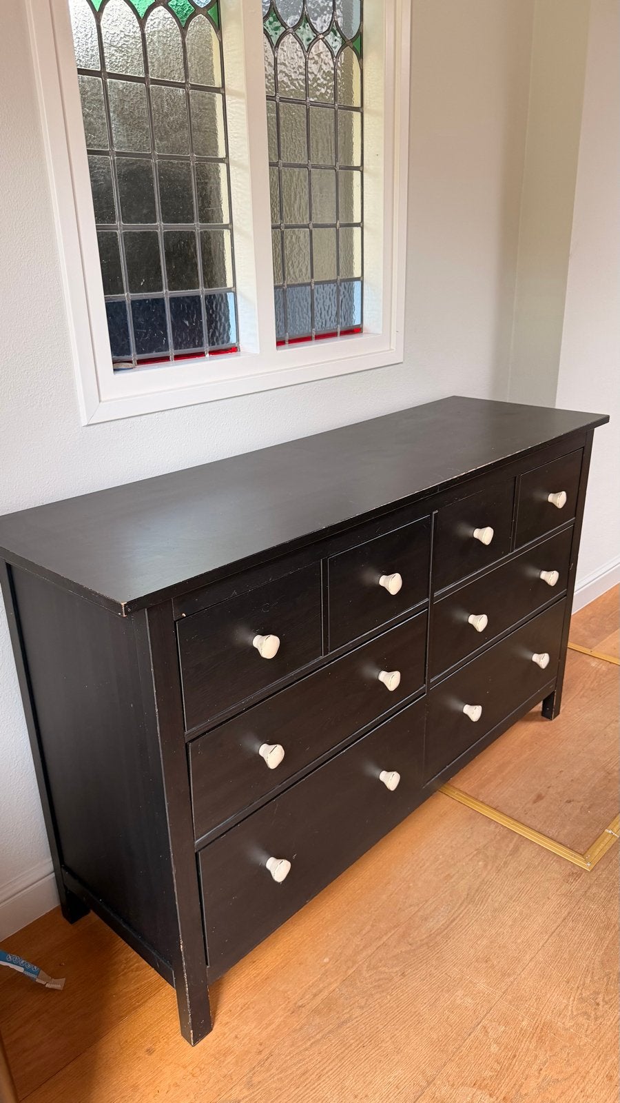 IKEA Hemnes ladekast, zwart, 8 lades, Huis en Inrichting, Ophalen, Gebruikt, 5 laden of meer, 150 tot 200 cm