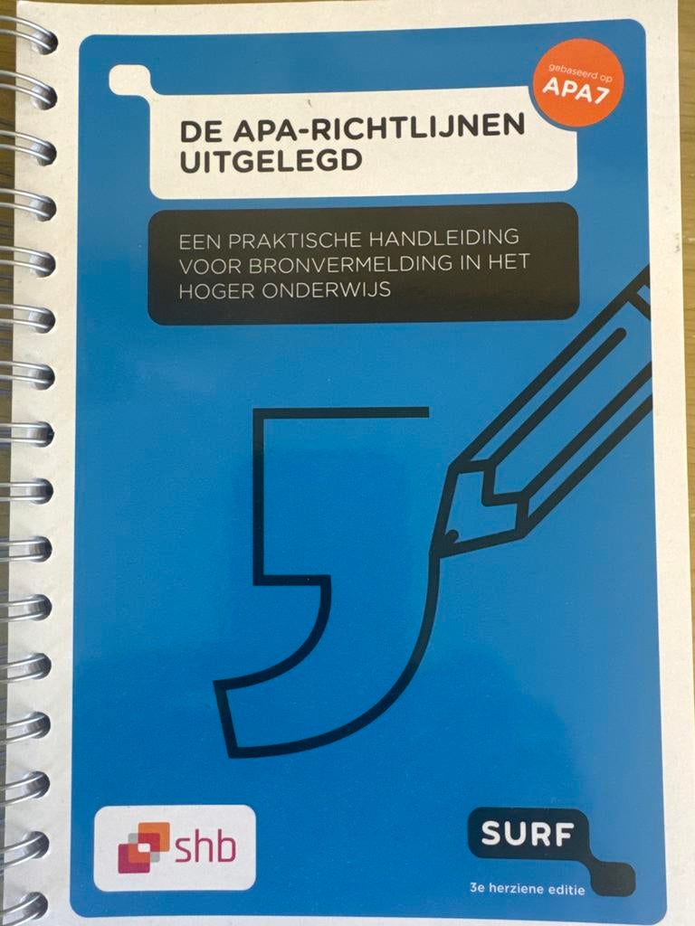 De APA Richtlijnen Uitgelegd - Praktische Handleiding, Boeken, Ophalen of Verzenden, Gamma, Nieuw, HBO