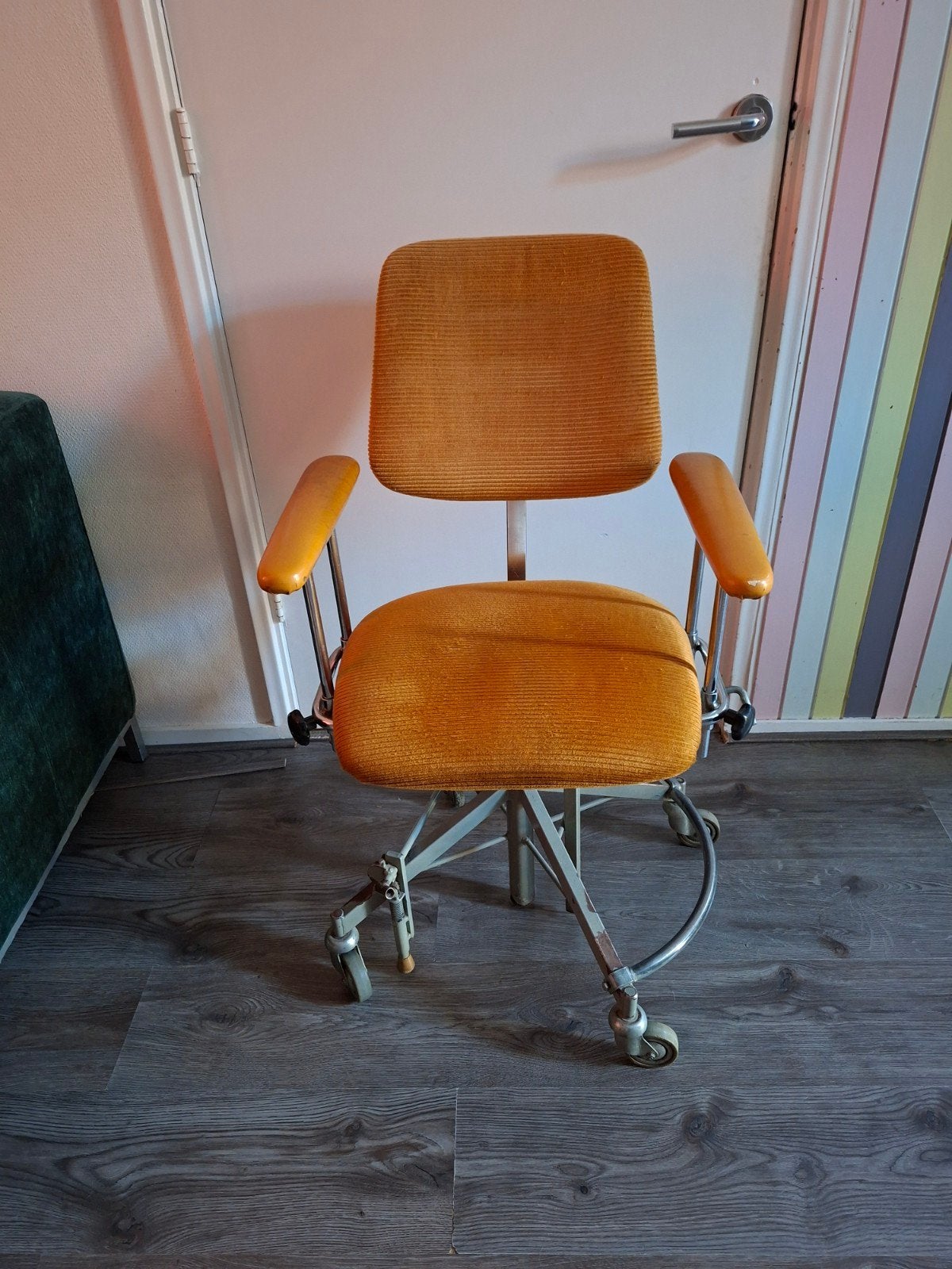 Vintage bureaustoel Mercado Rehab, Ophalen, Gebruikt, Geel, Bureaustoel