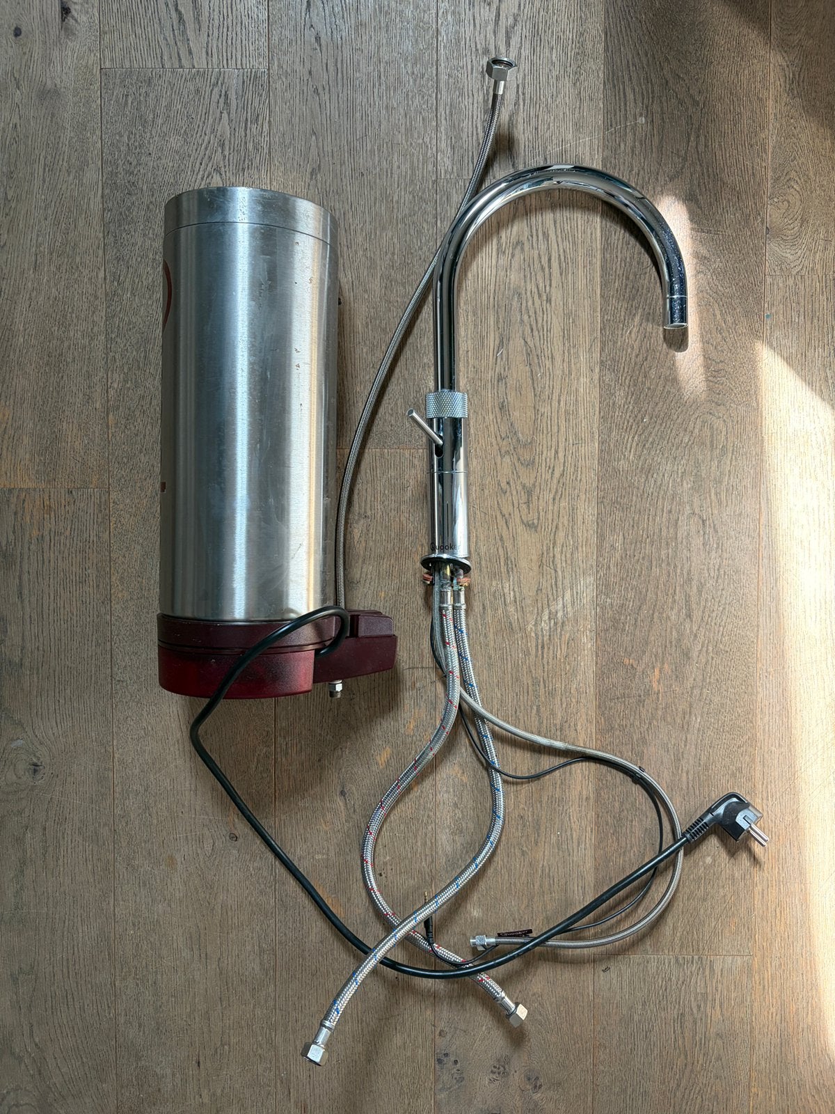 Quooker Fusion Round RVS + PRO3 reservoir 3L – 2022, Ophalen, Zo goed als nieuw, Rvs, Kraan