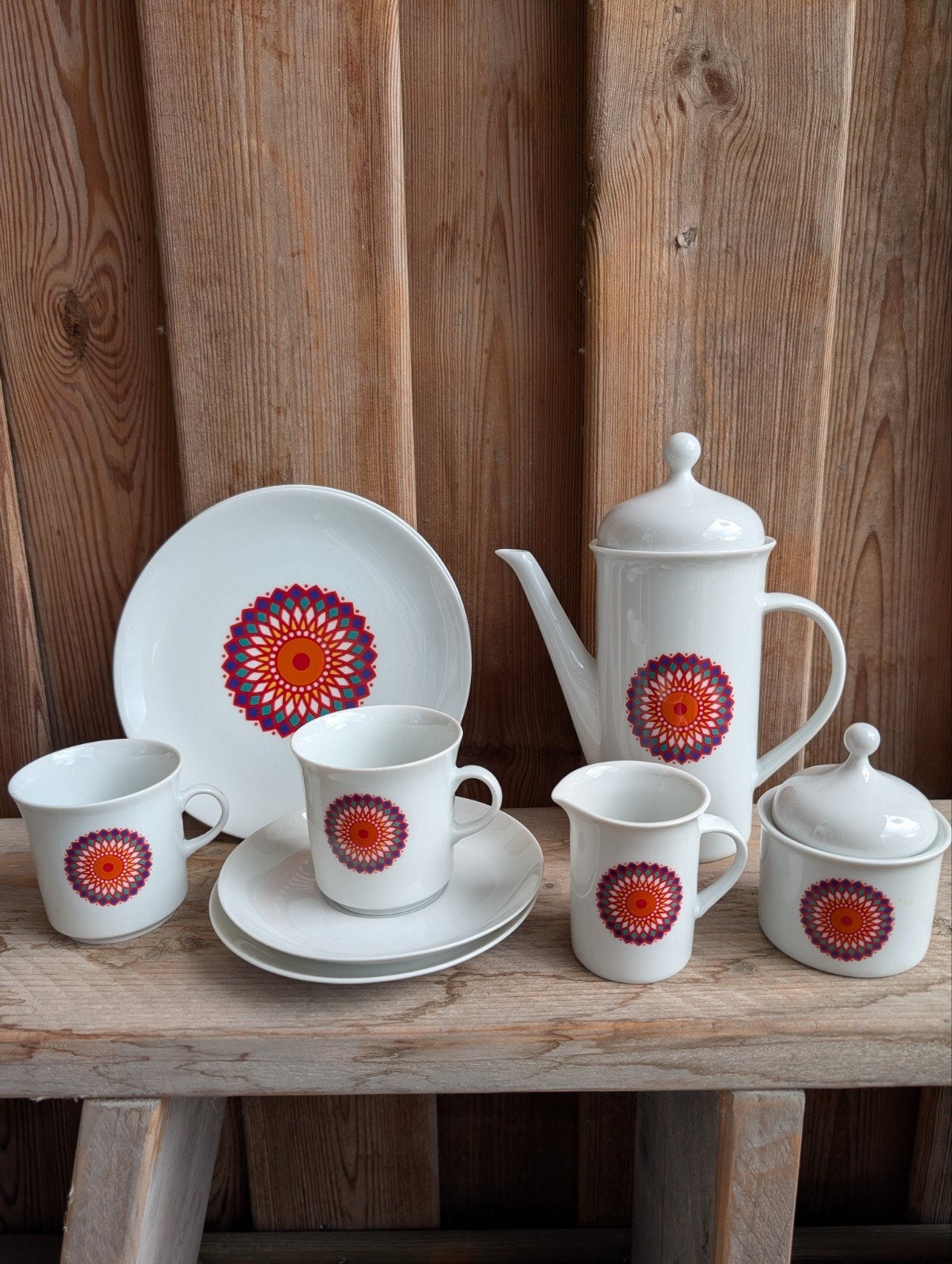 Vintage retro servies, Ophalen of Verzenden, Zo goed als nieuw, Porselein, Kop en/of schotel