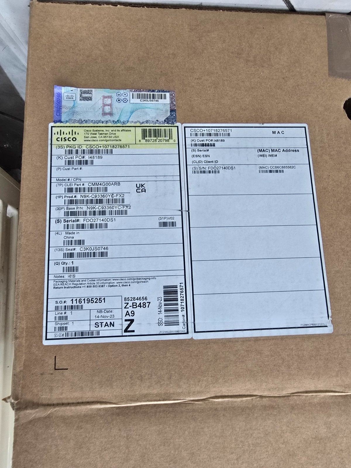 Cisco server nieuw in doos, Computers en Software, Netwerk switches, Ophalen, Nieuw