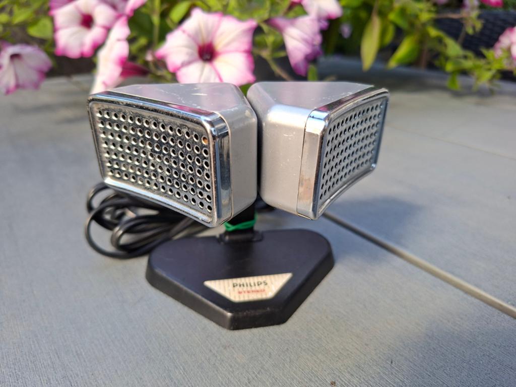 Vintage Philips Stereo Microfoon, Muziek en Instrumenten, Microfoons, Ophalen of Verzenden, Gebruikt