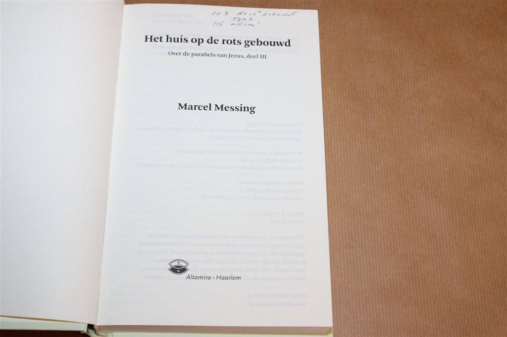 Huis Op Rots Gebouwd — Parabels van Jezus Messing, Boeken, Ophalen of Verzenden, Gelezen, Overige onderwerpen, Achtergrond en Informatie