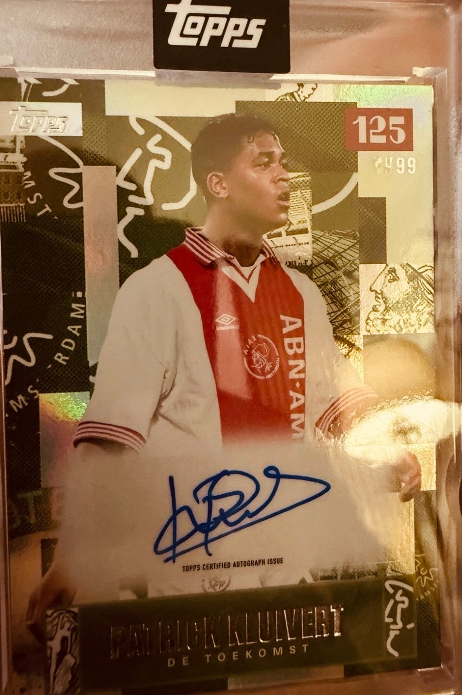 Patrick Kluivert Topps Certified Autograph Issue /99, Ophalen of Verzenden, Zo goed als nieuw, Ajax, Spelerskaart