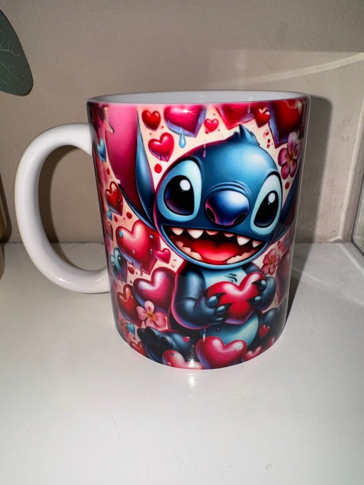 Nieuwe Stitch mok met hartjes design, Overige typen, Nieuw, Ophalen of Verzenden, Steen/keramiek