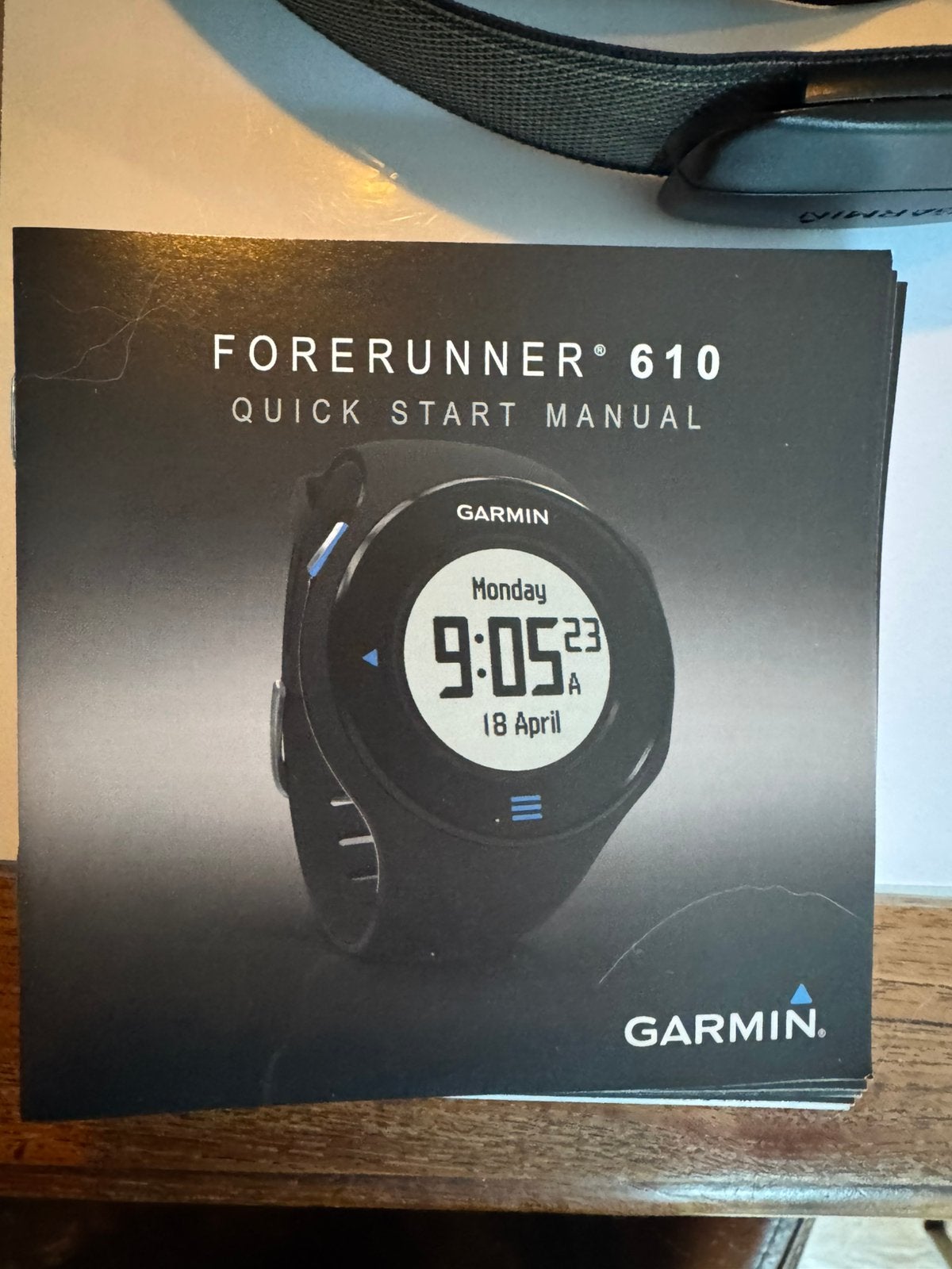 Garmin forerunner 610 sportwatch, Gebruikt, Zwart, Ophalen of Verzenden, GPS