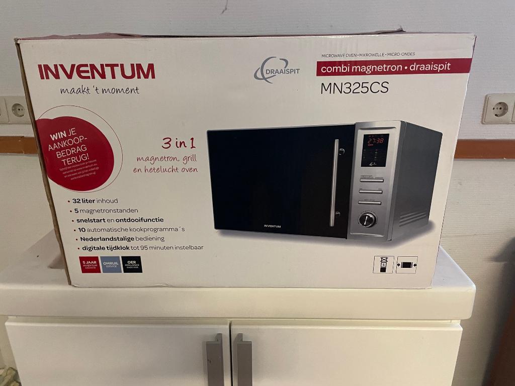 Inventum combi magnetron. Draaispit. MN325CS. Nieuw!!, Witgoed en Apparatuur, Ovens, Ophalen, Minder dan 45 cm, Nieuw, Combi-oven