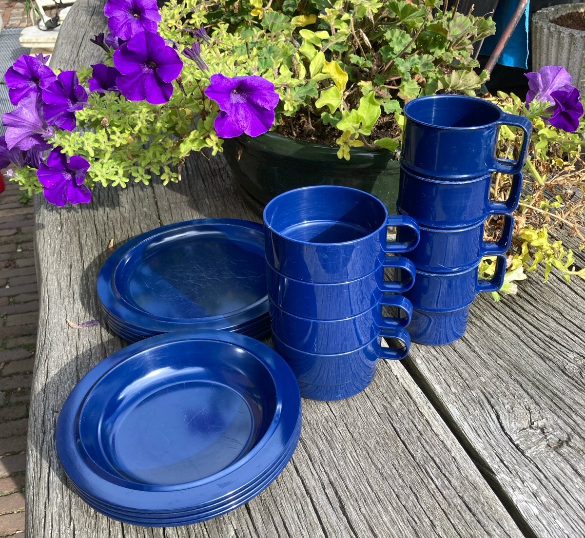 Mepal campingservies 4 personen - gebruikt, Ophalen of Verzenden, Gebruikt