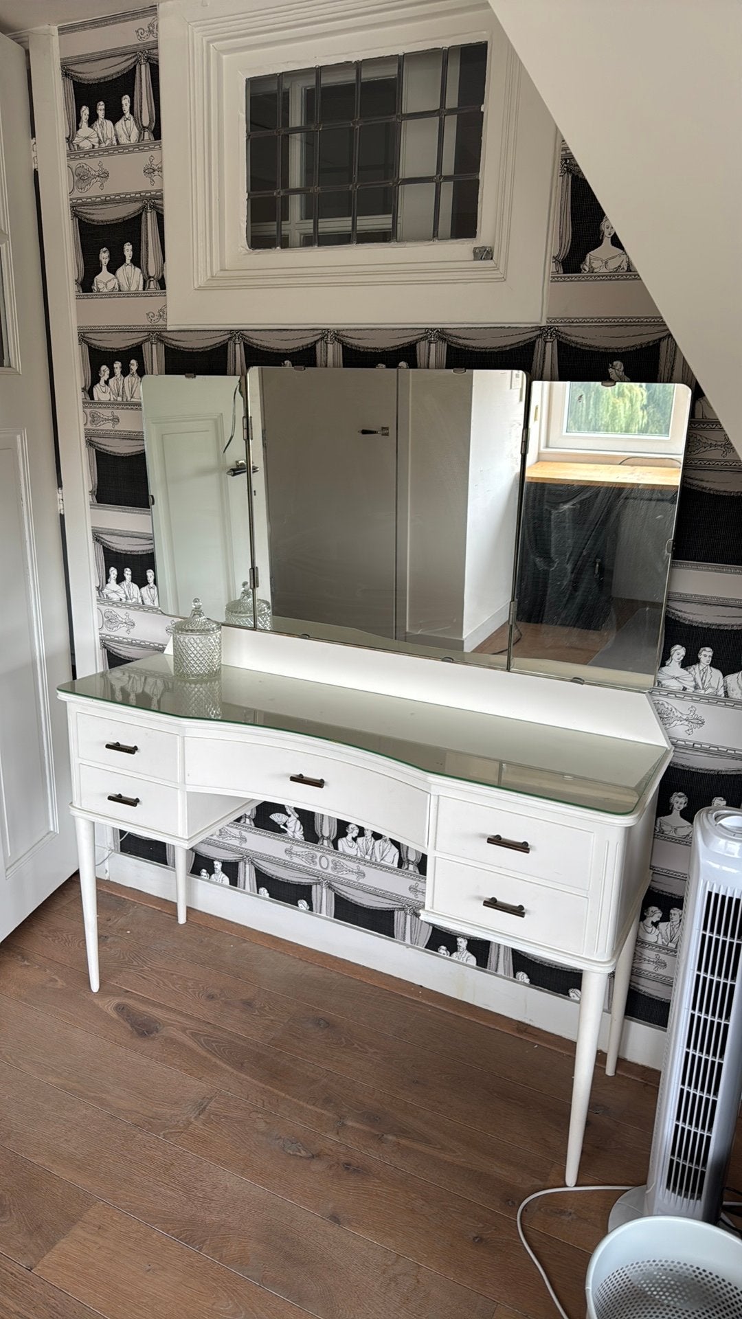 Antieke kaptafel handgemaakt, Ophalen, Zo goed als nieuw, 50 tot 100 cm, Minder dan 100 cm
