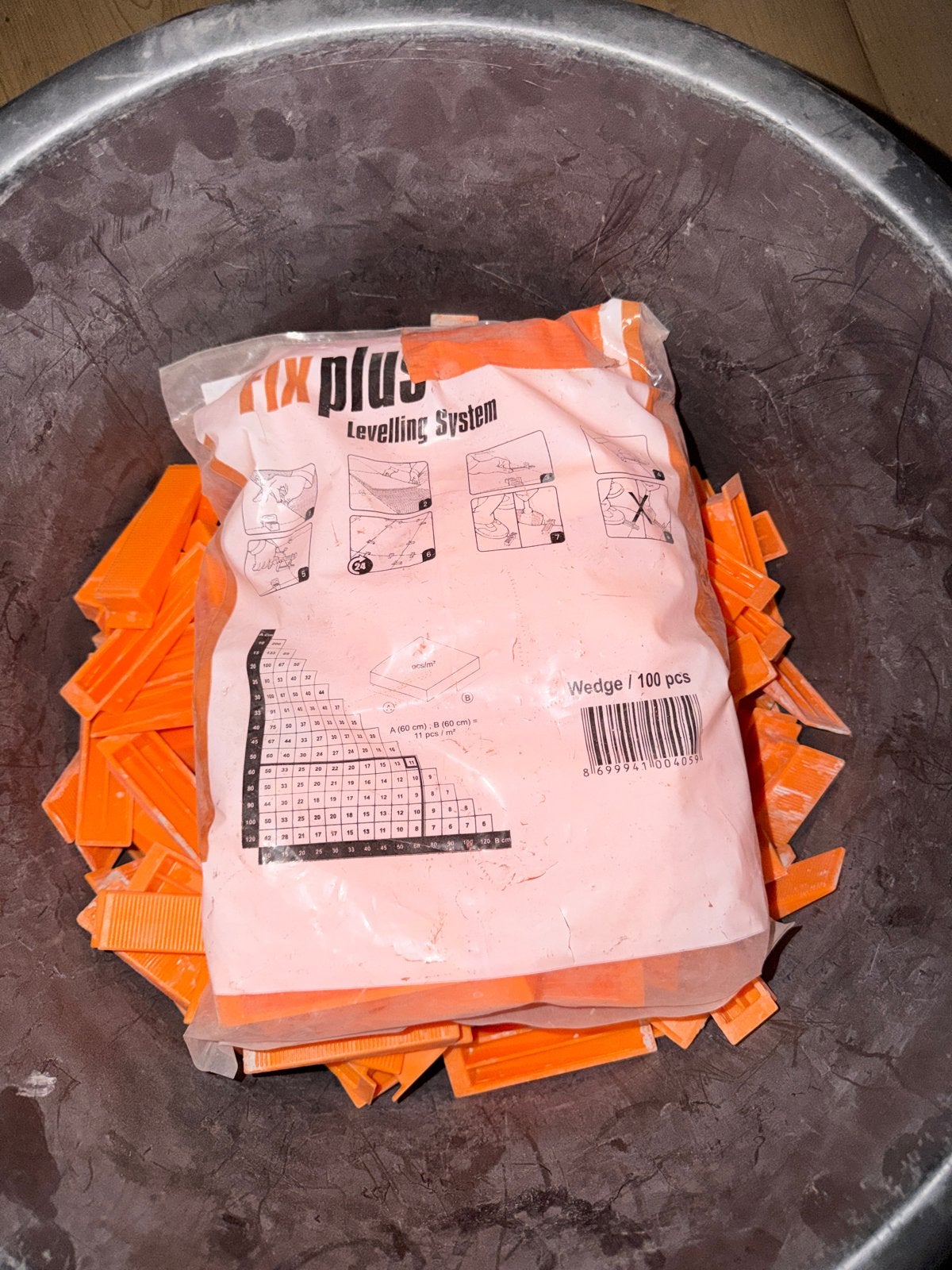Fixplus Levelling System Tegelwiggen - 100 stuks, Overige materialen, Gebruikt, Overige typen, Ophalen of Verzenden